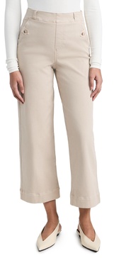 Stretch Twill Wide Leg Pants