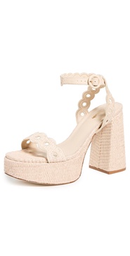 Dolly Broderie Platform Sandal Heels