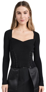 Daphane lace-up sweater