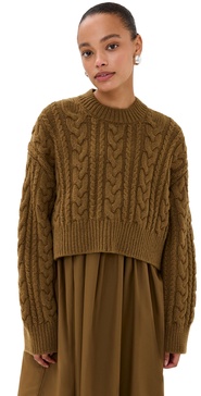 Vibeke Jumper Fisherman Knit Light Brown Sweater