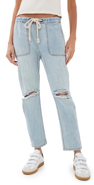 Shabbies Drawstring Boyfriend Jeans