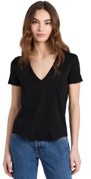 Cindy V Neck High Low Tee