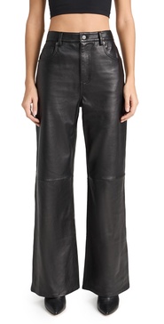 Veda Kennedy Wide Leg Leather Pants