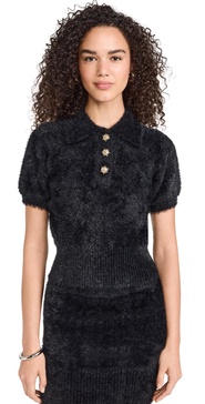 Fuzzy Jewel Sweater Top