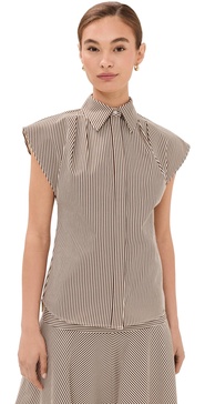 The Gabi Shirt with Pleated Shoulders