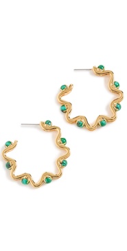 Caterpillar Hoop Earrings