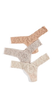 3 Pack Neutrals Low Rise Thongs