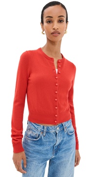 Caspia Cashmere Cropped Cardigan