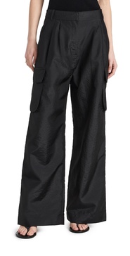 Crispy Nylon Pleated Cargo  Pant