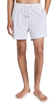 Charles Seersucker Swim Trunks 5"