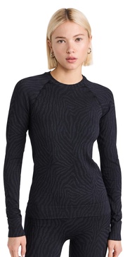 Animal Crew Neck Base Layer Top