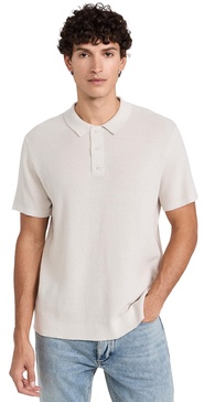 Cotton Textured Knit Polo