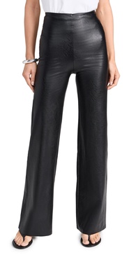 Faux Leather Wide Leg Pants