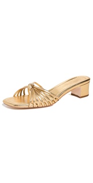 Hazel Knot Mid Heel Mule Sandals