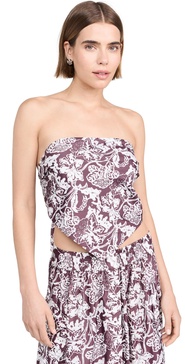 Batik Strapless Bandeau Top