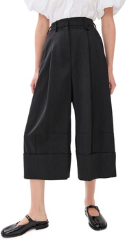 Sculpted Cropped Wide Leg Trousers