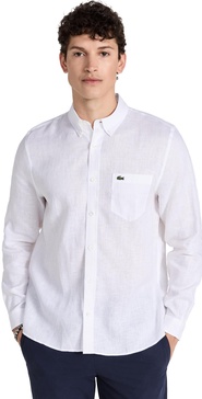 Regular Fit Linen Casual Button Down Shirt