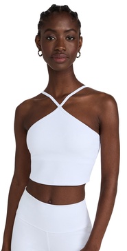 Goddess Ribbed Cross Crop Top