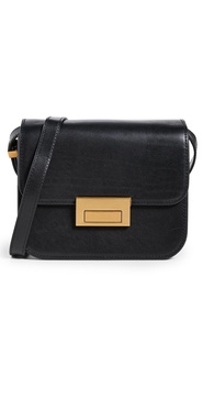 Desi Leather Flap Crossbody Bag