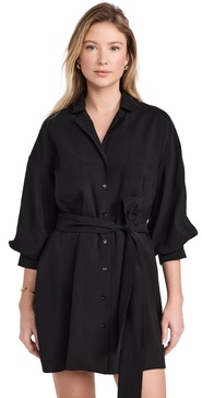 Belted Mini Shirt Dress