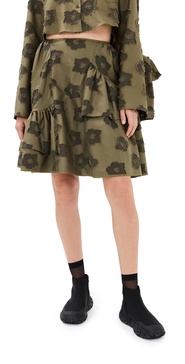 Arpina Fil-coupé Olive Vanilla Skirt