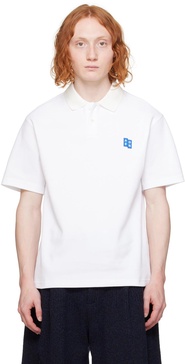 White Significant Patch Polo