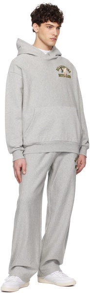 Gray Wide Leg Duck Varsity Sweatpants