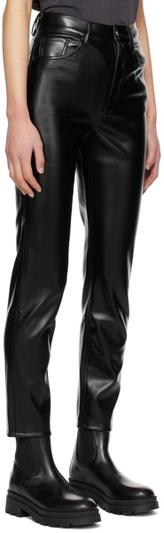 Black Sonya Faux-Leather Trousers