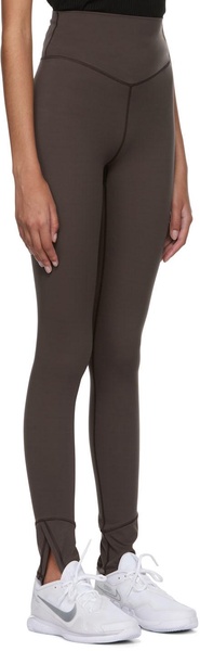 Brown Nylon Sport Leggings