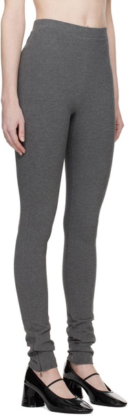 Gray Zip Leggings