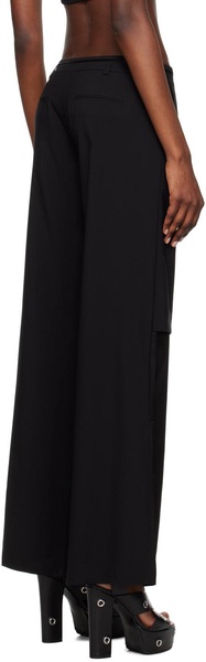 Black Split Level Trousers