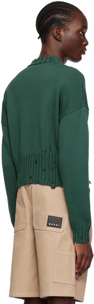 Green Cropped Sweater