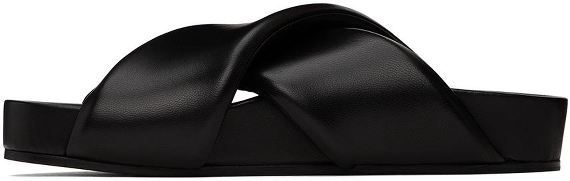 Black Padded Slides