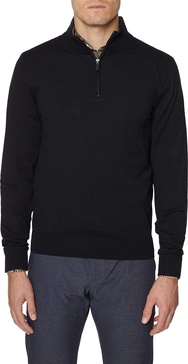 Hickey Freeman Men's Merino Wool and Cotton Blend Quarter Zip