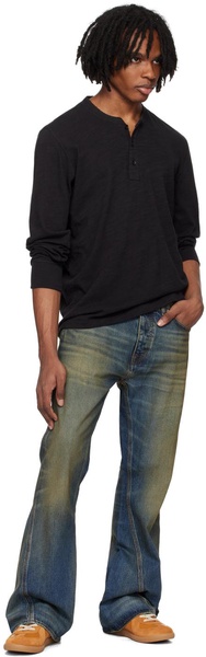 Black Classic Flame Henley