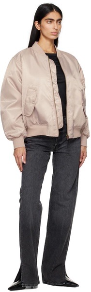 Beige Leon Bomber Jacket