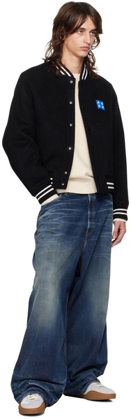 Black TRS Tag Varsity Bomber Jacket