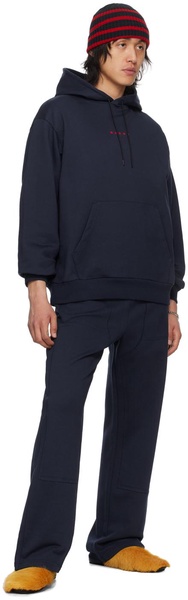 Navy Jacquard Sweatpants