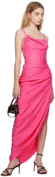 Pink Le Raphia 'La Robe Saudade' Maxi Dress