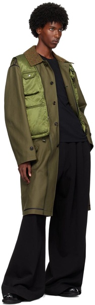 Khaki Layered Inside-Out Coat