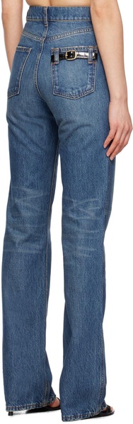 Blue Straight Leg Jeans