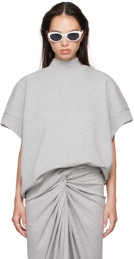 Gray Short Sleeved Sweatshirt