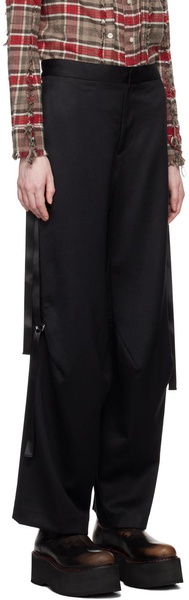 Black Pleated Cargo Pants