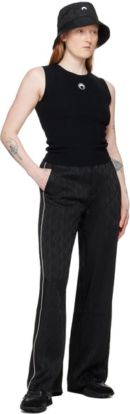 Black Jacquard Trousers