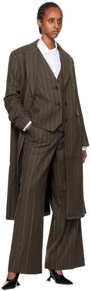 Brown Pinstripe Coat