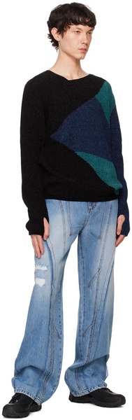 Black & Blue Fite Sweater