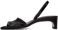 Black 'The Gathered Scoop' Heeled Sandals