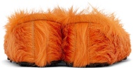 Orange Calf-Hair Moc Loafers