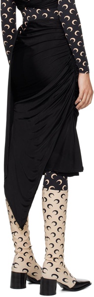 draped midi asymmetric skirt