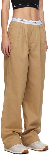 Brown Pleated Trousers